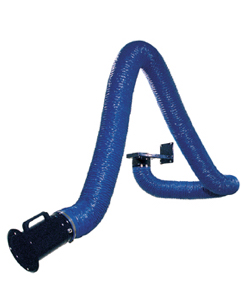 Product shot of a 4-5 metre Plymoth fume extraction arm with wall/pole mounting